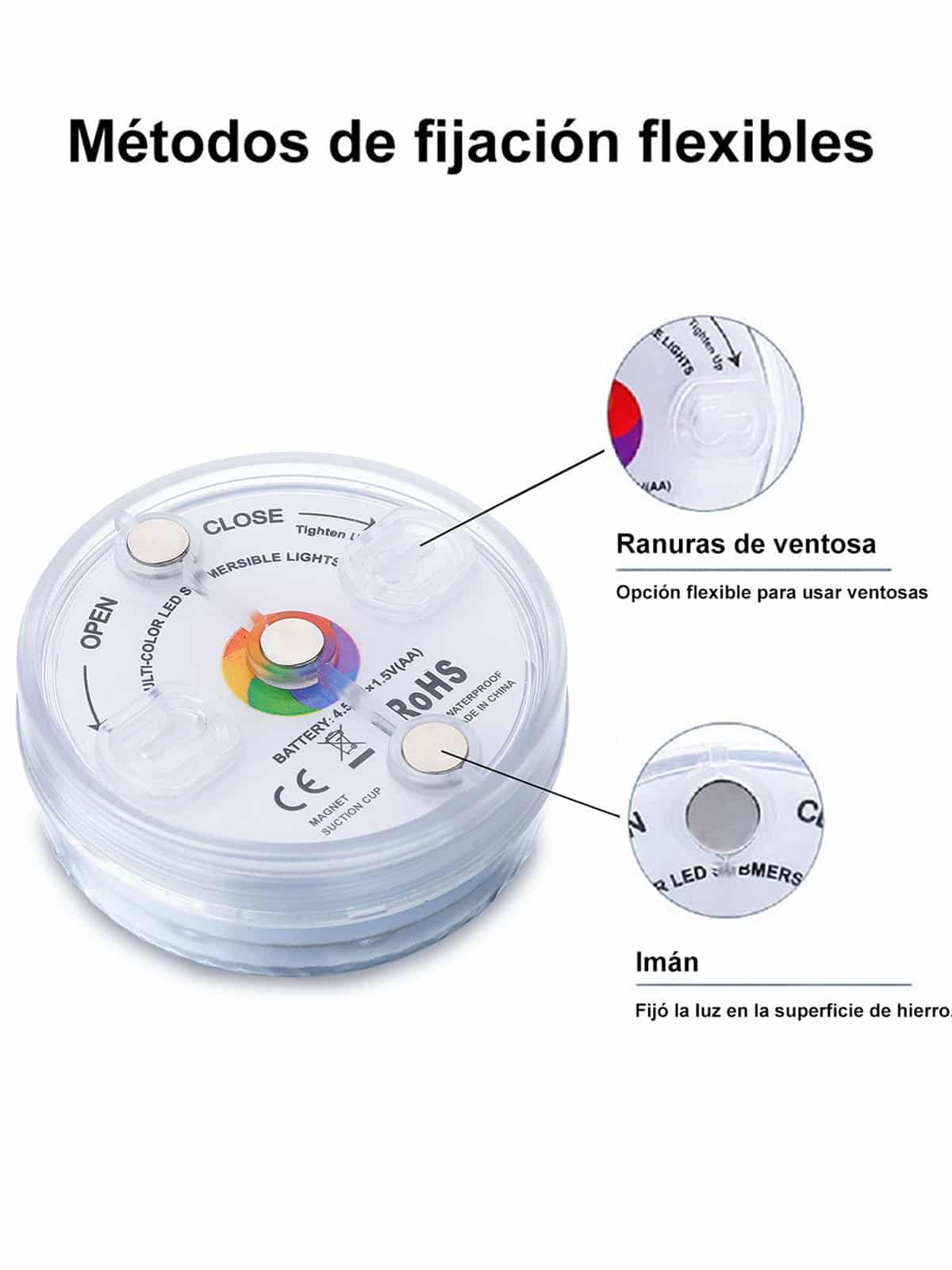 estanque luces led bajo el agua sumergible