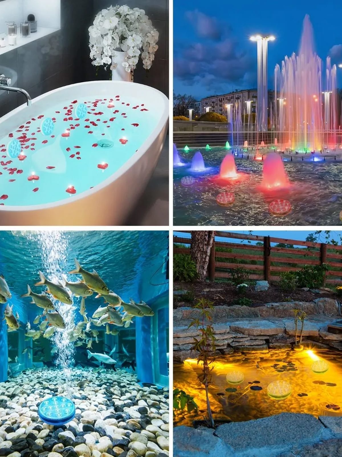 luces led bajo el agua