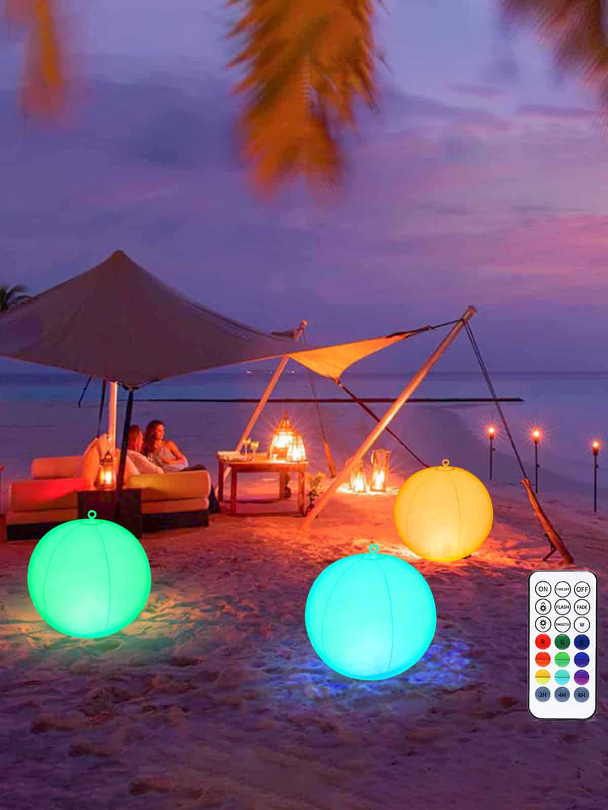 luces flotantes para piscinas