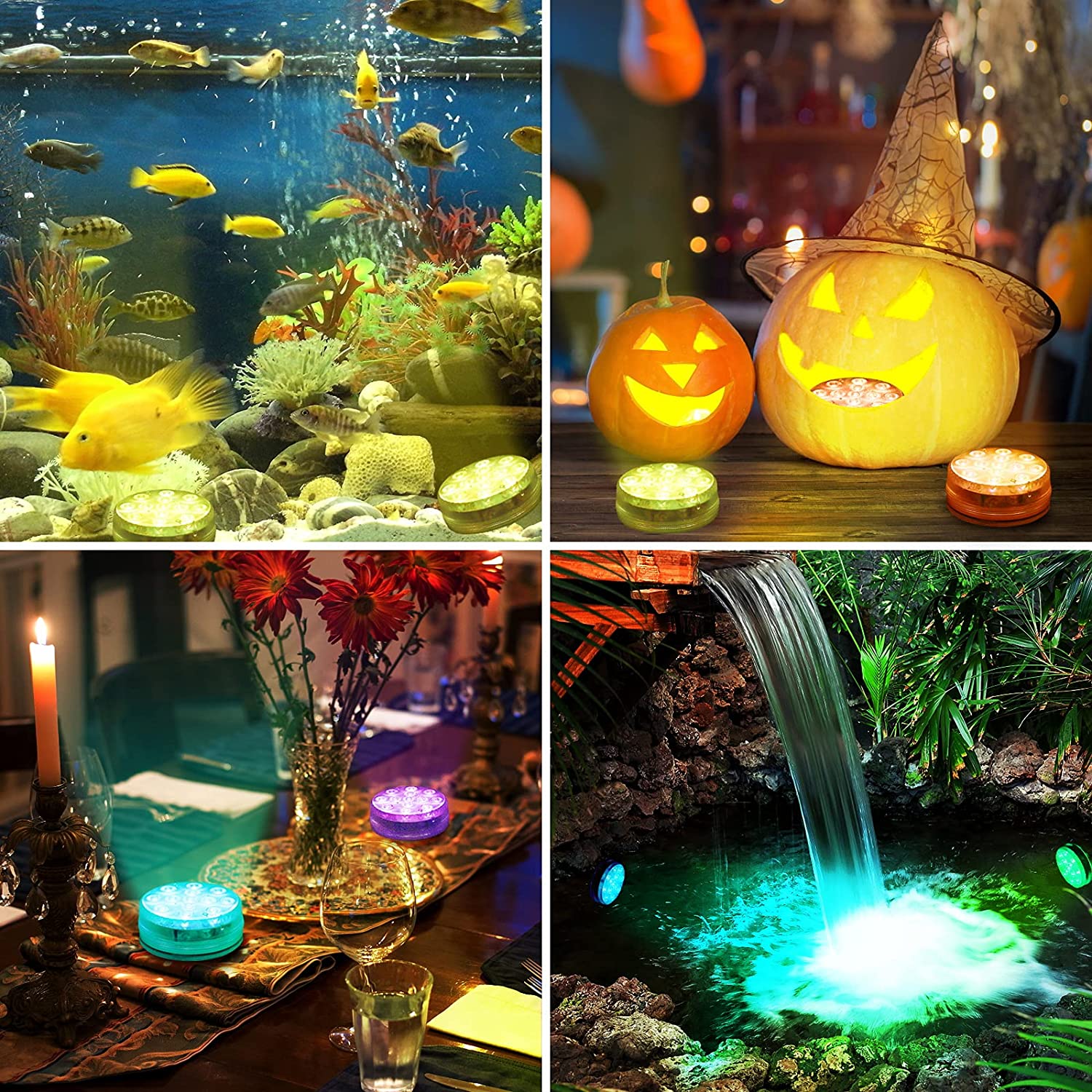 luces de la piscina